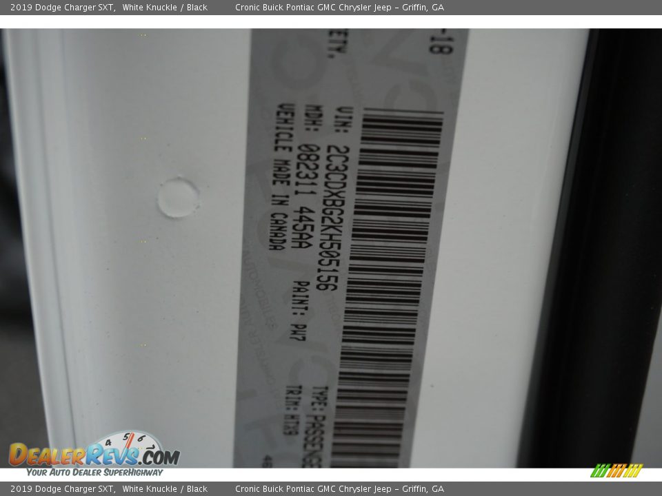 2019 Dodge Charger SXT White Knuckle / Black Photo #14