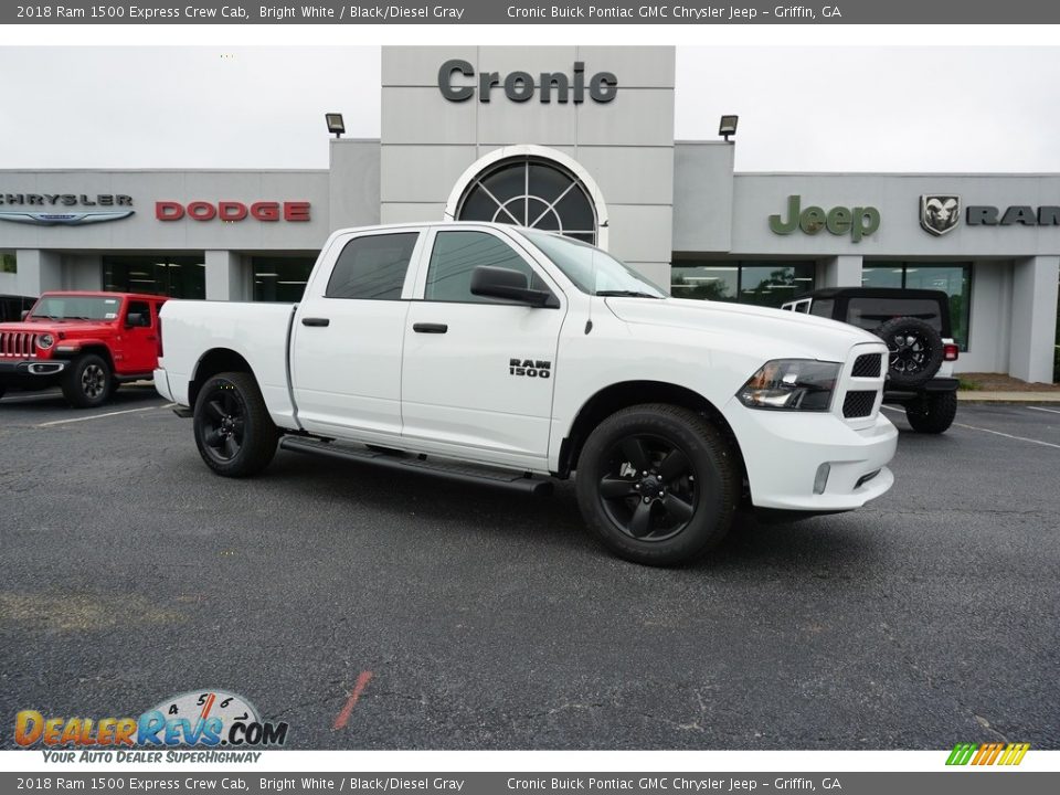 2018 Ram 1500 Express Crew Cab Bright White / Black/Diesel Gray Photo #1
