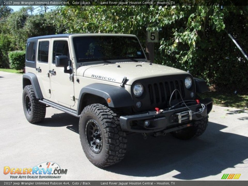 2017 Jeep Wrangler Unlimited Rubicon 4x4 Gobi / Black Photo #2