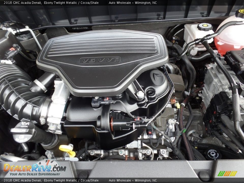 2018 GMC Acadia Denali Ebony Twilight Metallic / Cocoa/Shale Photo #6