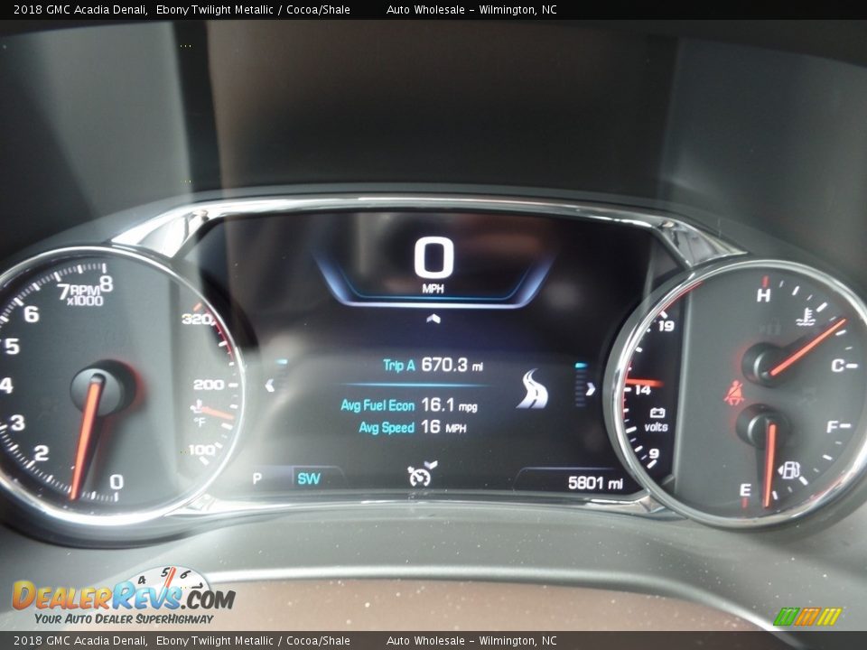 2018 GMC Acadia Denali Ebony Twilight Metallic / Cocoa/Shale Photo #16