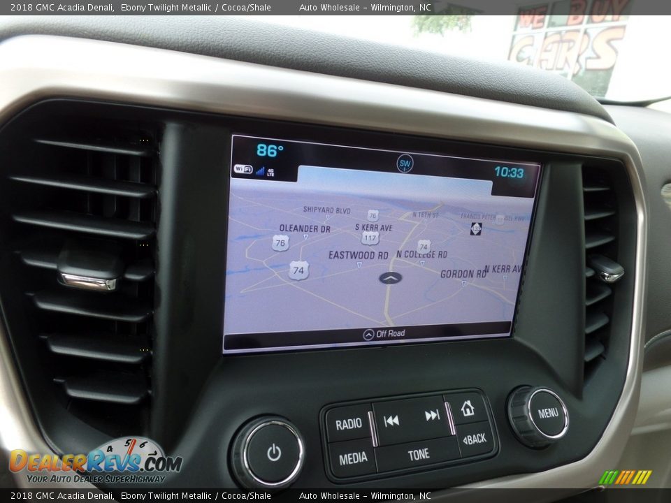 2018 GMC Acadia Denali Ebony Twilight Metallic / Cocoa/Shale Photo #17