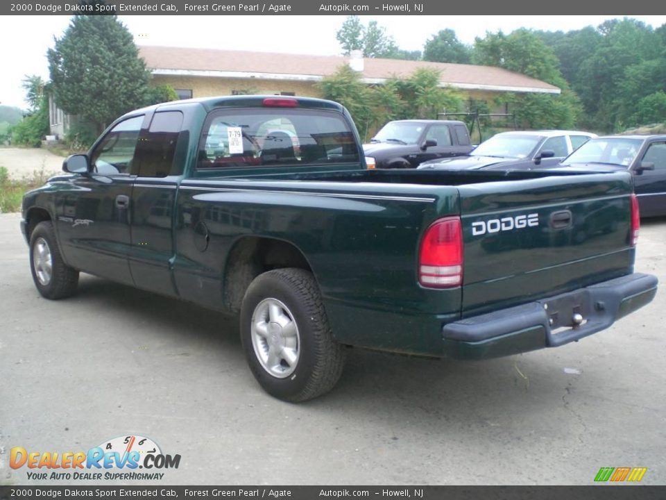 2000 Dodge Dakota Sport Extended Cab Forest Green Pearl / Agate Photo #5