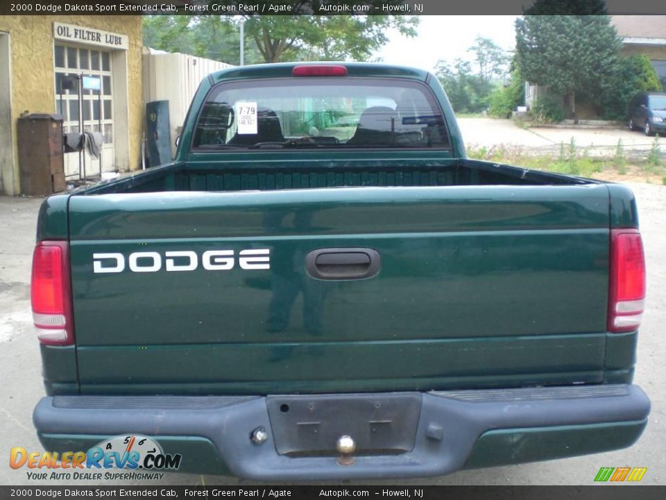 2000 Dodge Dakota Sport Extended Cab Forest Green Pearl / Agate Photo #6