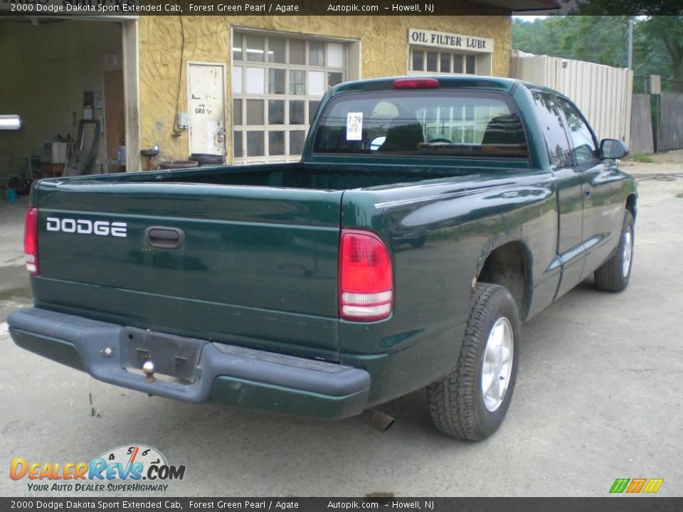 2000 Dodge Dakota Sport Extended Cab Forest Green Pearl / Agate Photo #7