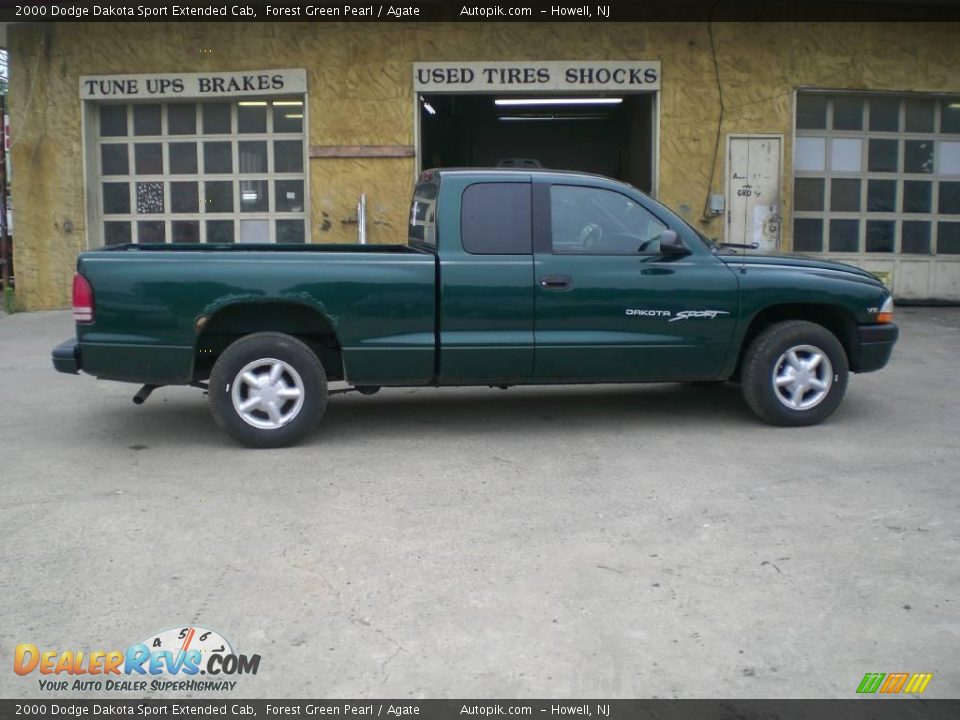 2000 Dodge Dakota Sport Extended Cab Forest Green Pearl / Agate Photo #8