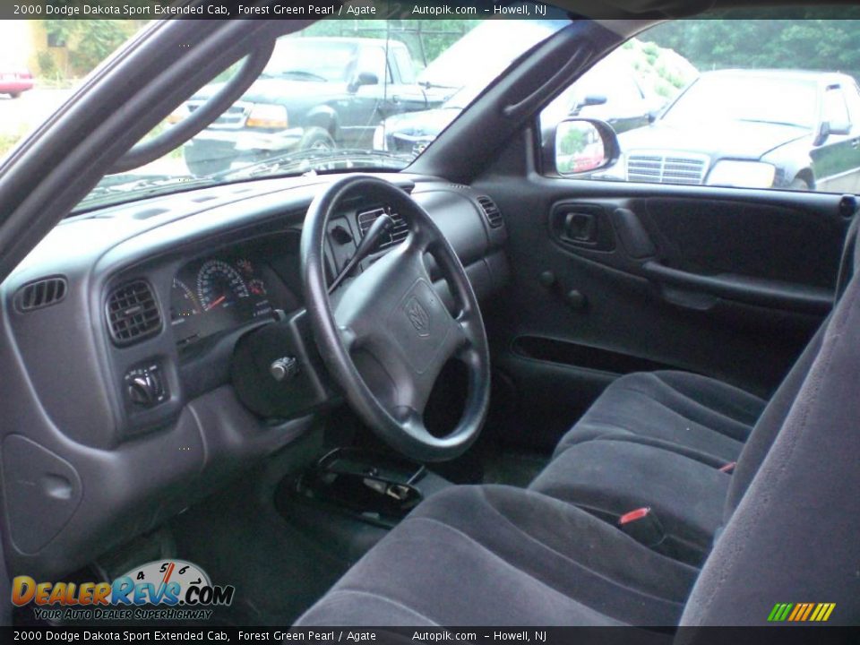 2000 Dodge Dakota Sport Extended Cab Forest Green Pearl / Agate Photo #9