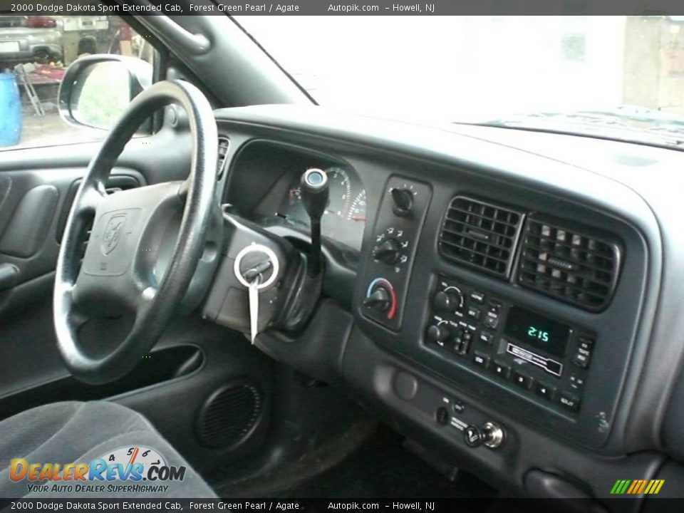 2000 Dodge Dakota Sport Extended Cab Forest Green Pearl / Agate Photo #12