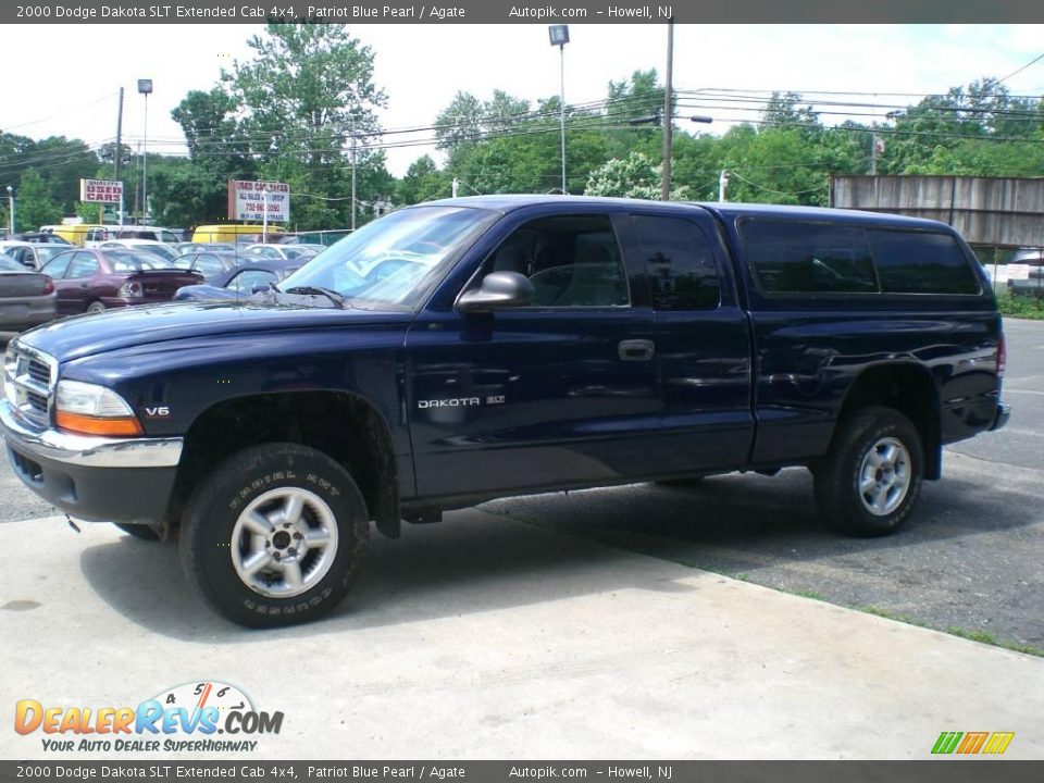 2000 Dodge Dakota SLT Extended Cab 4x4 Patriot Blue Pearl / Agate Photo #4