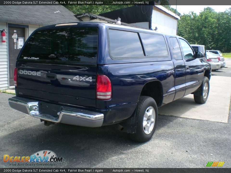 2000 Dodge Dakota SLT Extended Cab 4x4 Patriot Blue Pearl / Agate Photo #7