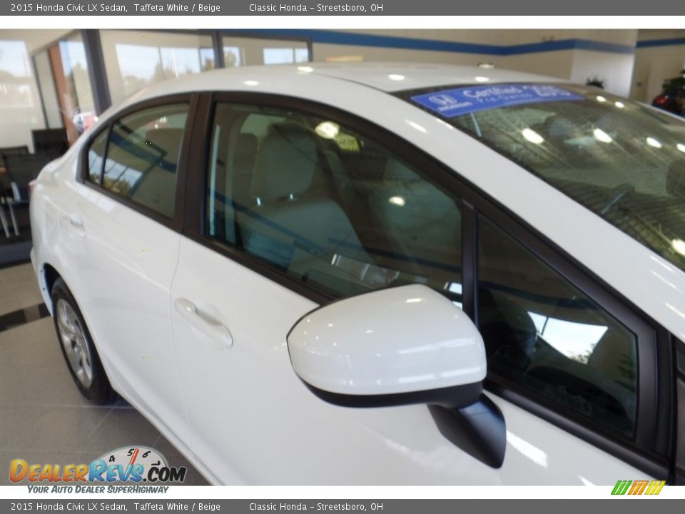 2015 Honda Civic LX Sedan Taffeta White / Beige Photo #11