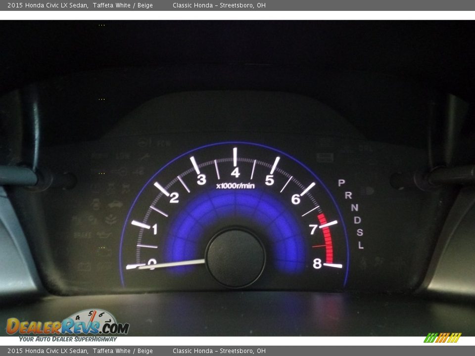 2015 Honda Civic LX Sedan Taffeta White / Beige Photo #23