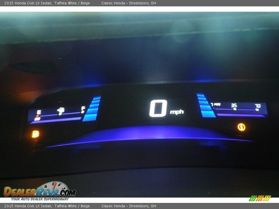 2015 Honda Civic LX Sedan Taffeta White / Beige Photo #24