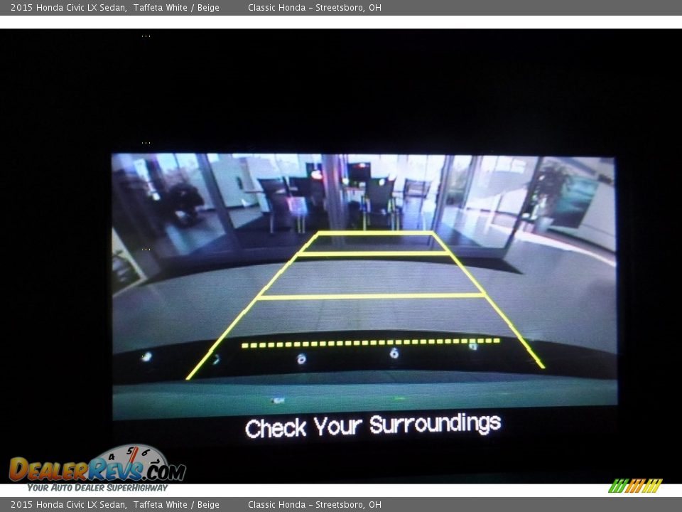 2015 Honda Civic LX Sedan Taffeta White / Beige Photo #26