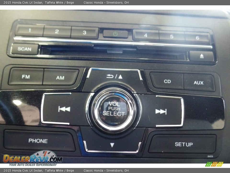 2015 Honda Civic LX Sedan Taffeta White / Beige Photo #27
