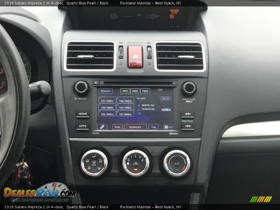 2016 Subaru Impreza 2.0i 4-door Quartz Blue Pearl / Black Photo #13