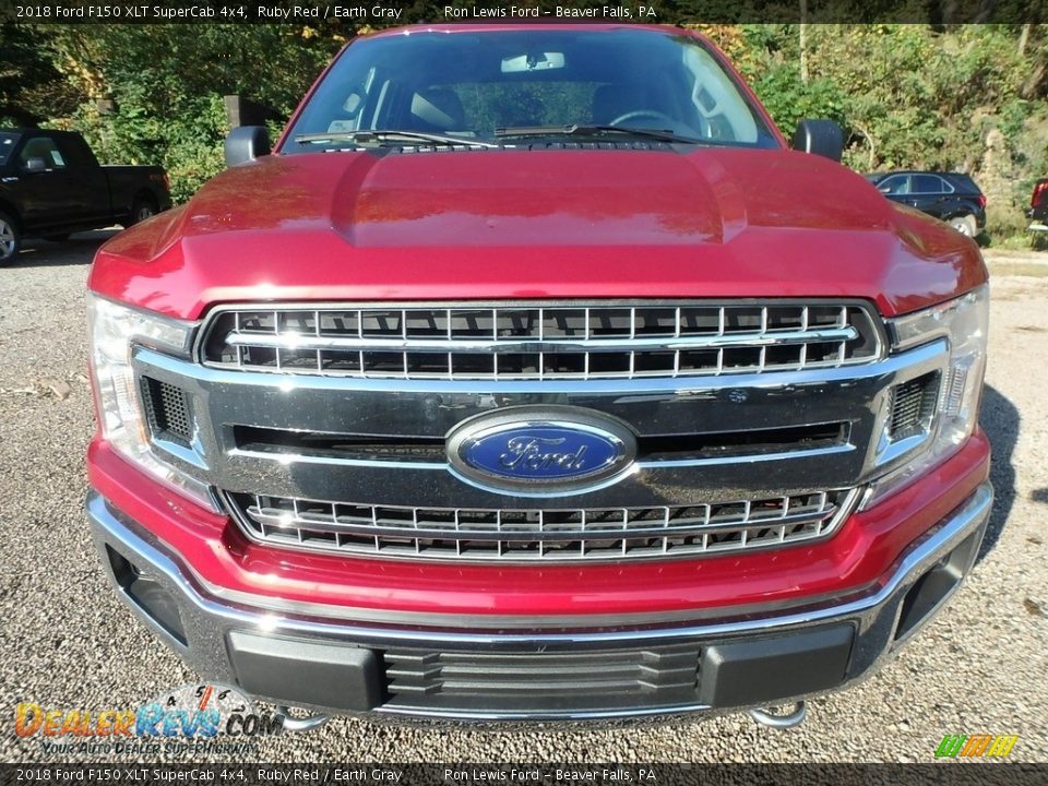 2018 Ford F150 XLT SuperCab 4x4 Ruby Red / Earth Gray Photo #7