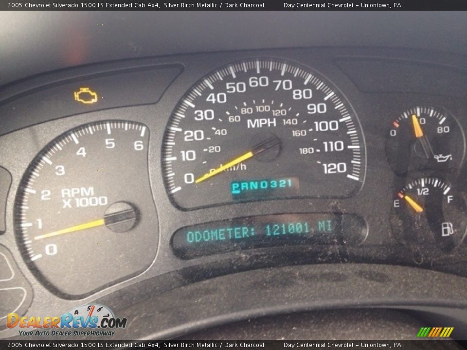 2005 Chevrolet Silverado 1500 LS Extended Cab 4x4 Silver Birch Metallic / Dark Charcoal Photo #14