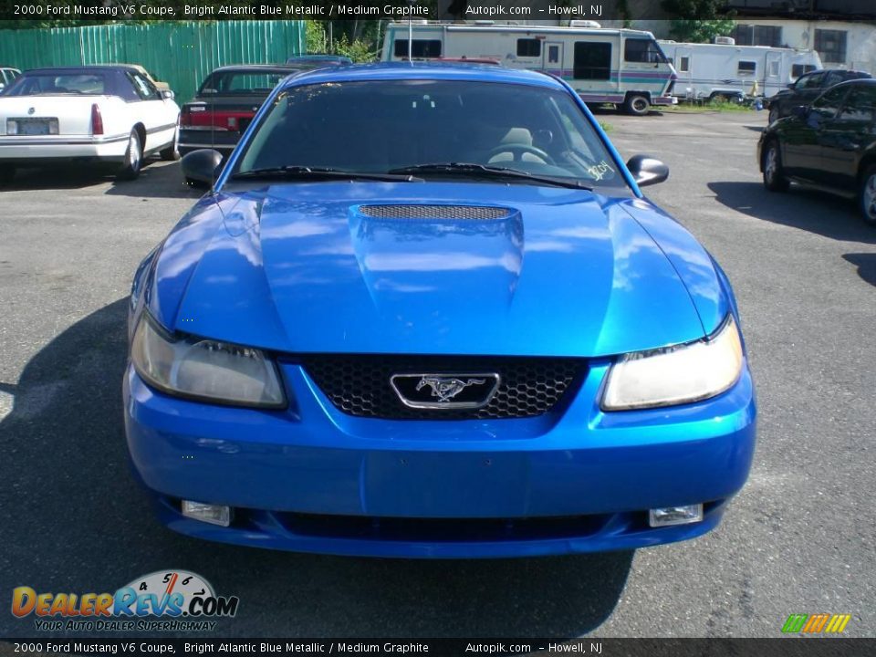 2000 Ford Mustang V6 Coupe Bright Atlantic Blue Metallic / Medium Graphite Photo #1