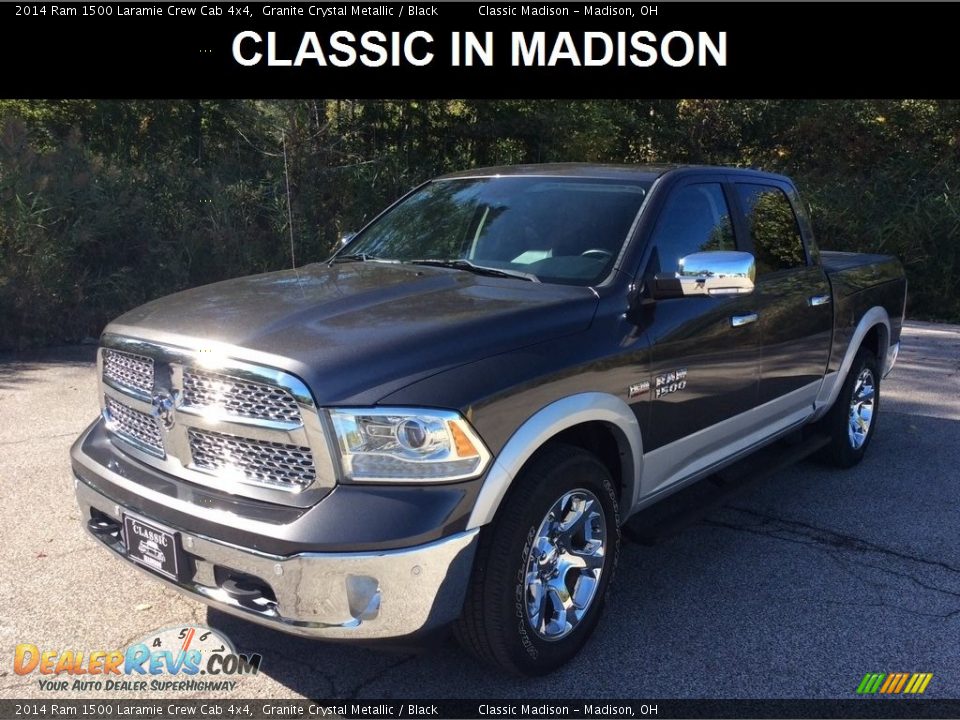2014 Ram 1500 Laramie Crew Cab 4x4 Granite Crystal Metallic / Black Photo #1