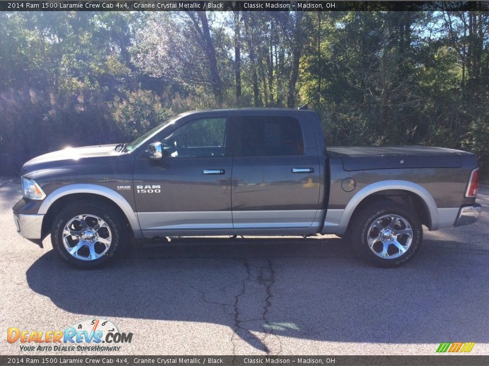 2014 Ram 1500 Laramie Crew Cab 4x4 Granite Crystal Metallic / Black Photo #3