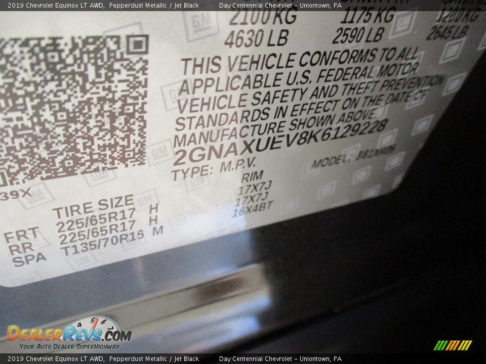 2019 Chevrolet Equinox LT AWD Pepperdust Metallic / Jet Black Photo #14