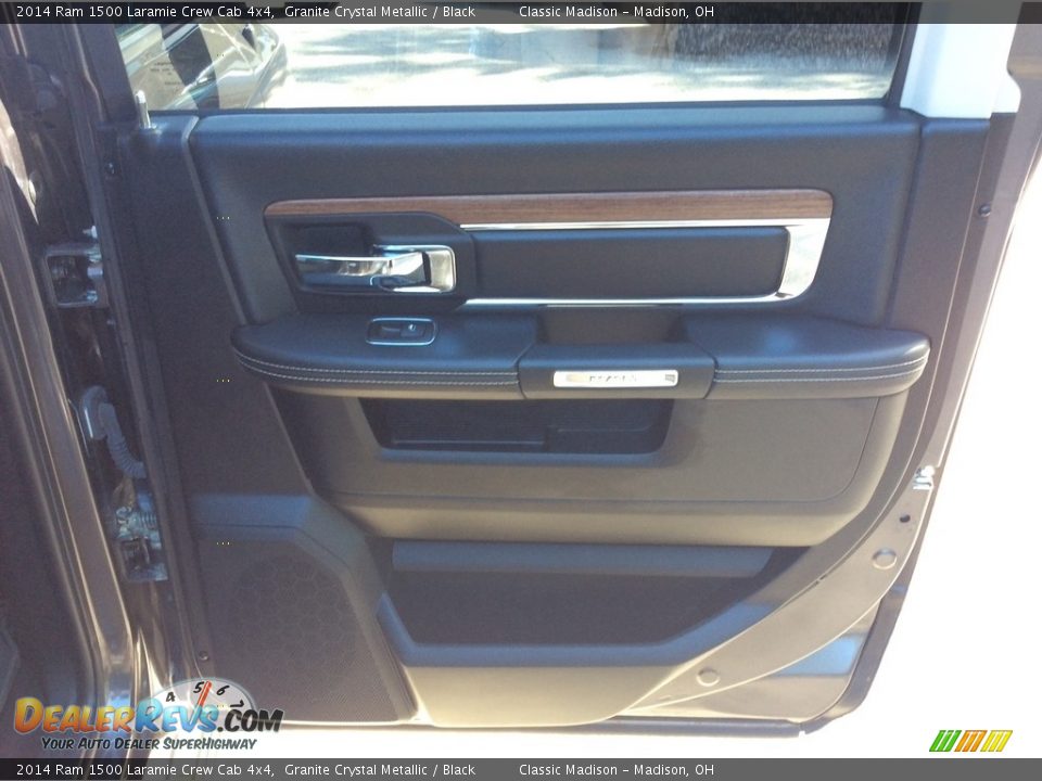 2014 Ram 1500 Laramie Crew Cab 4x4 Granite Crystal Metallic / Black Photo #25