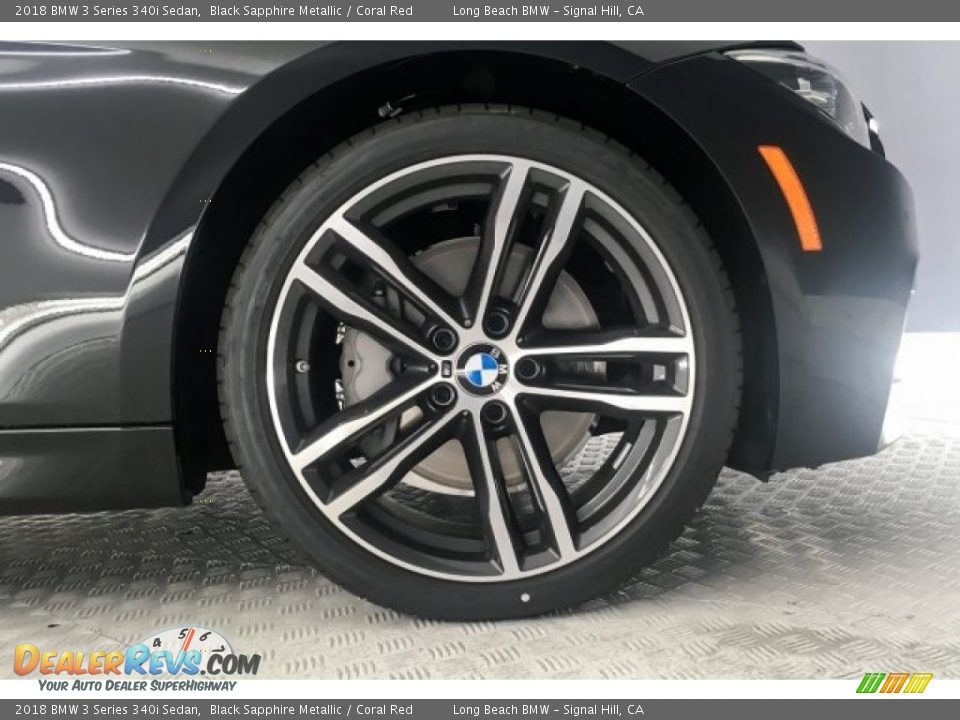2018 BMW 3 Series 340i Sedan Black Sapphire Metallic / Coral Red Photo #9