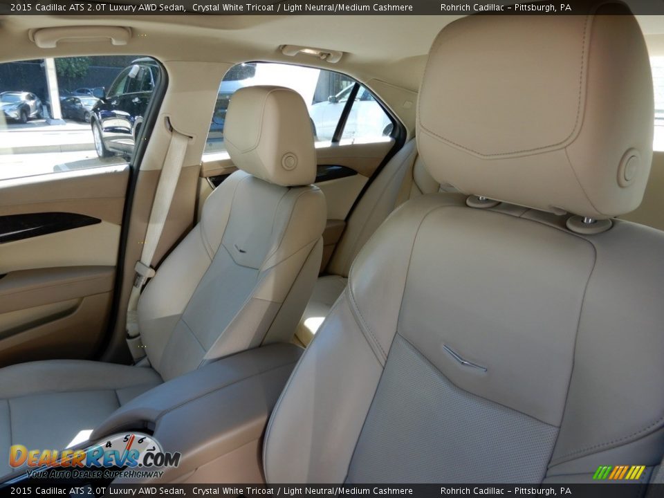 2015 Cadillac ATS 2.0T Luxury AWD Sedan Crystal White Tricoat / Light Neutral/Medium Cashmere Photo #17