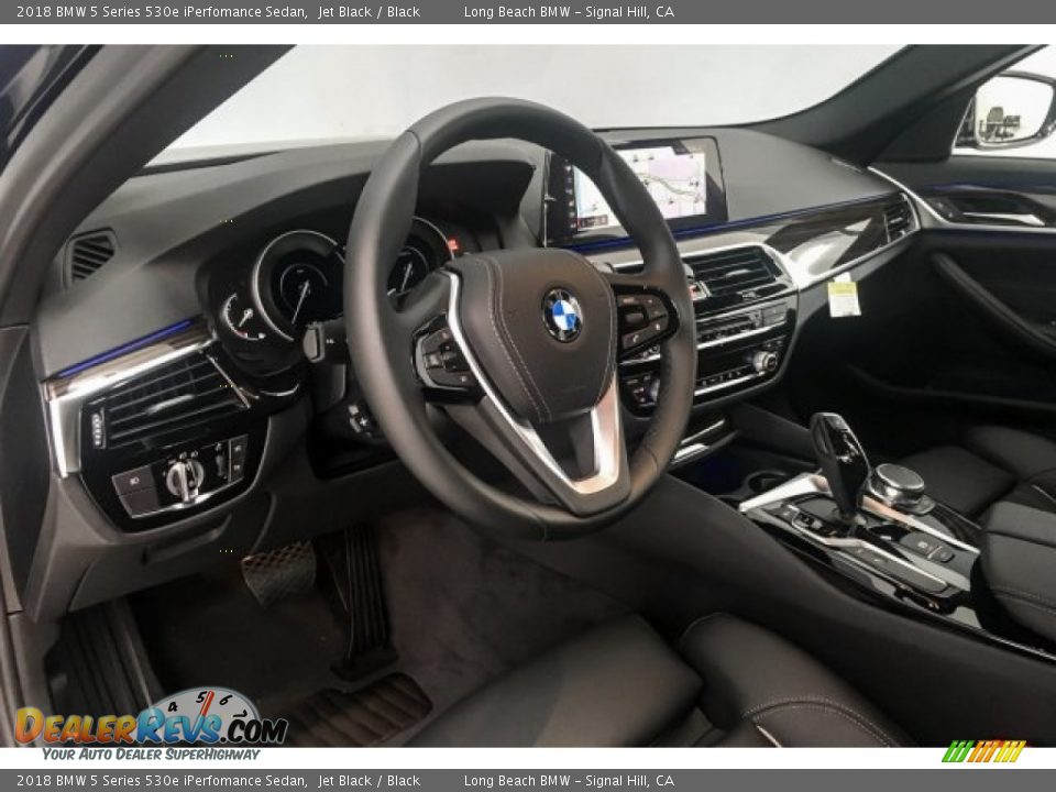 2018 BMW 5 Series 530e iPerfomance Sedan Jet Black / Black Photo #4