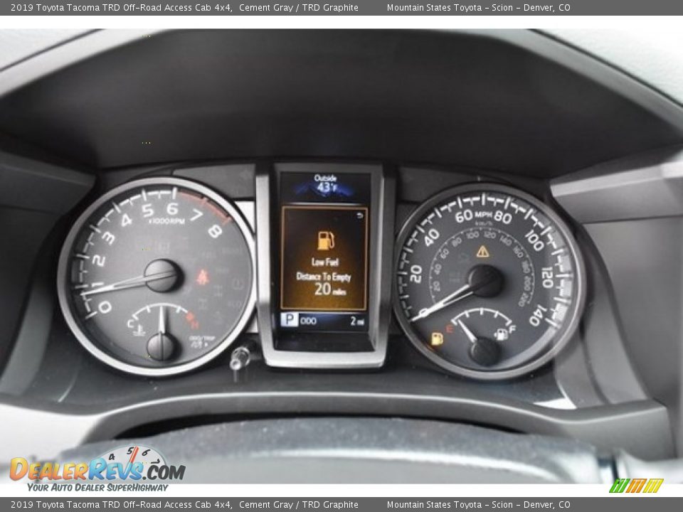 2019 Toyota Tacoma TRD Off-Road Access Cab 4x4 Cement Gray / TRD Graphite Photo #28