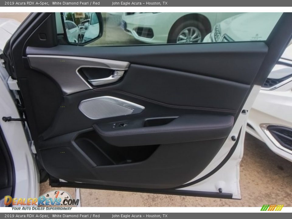 2019 Acura RDX A-Spec White Diamond Pearl / Red Photo #25