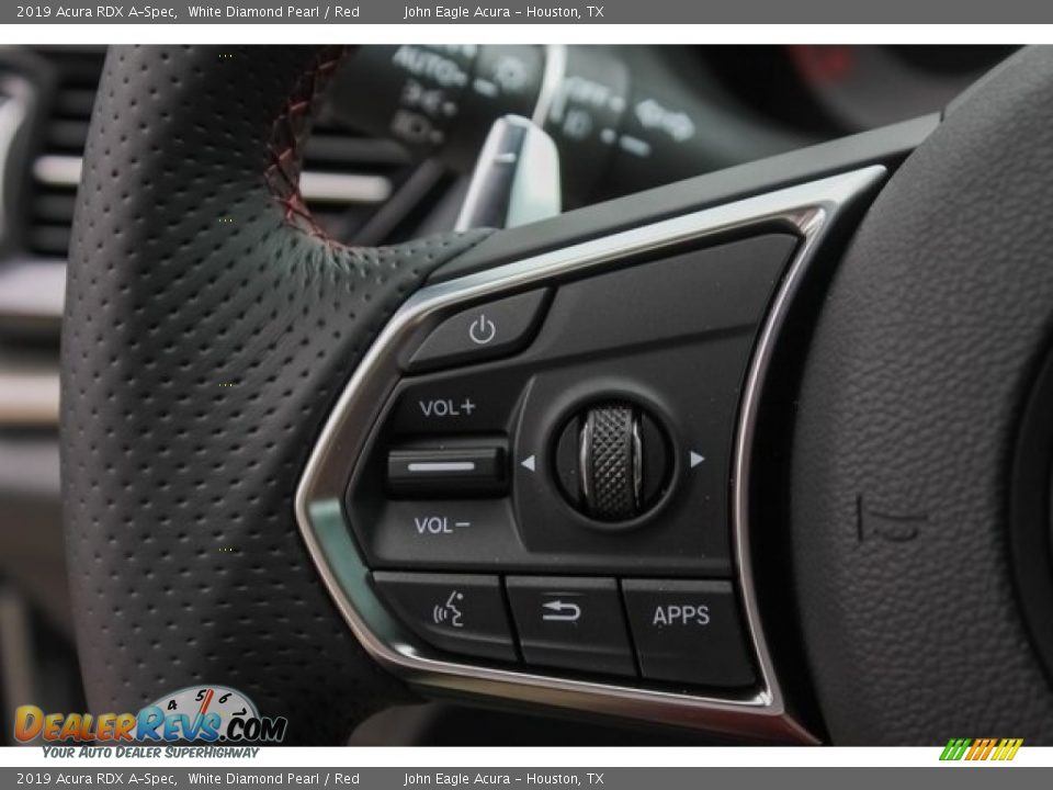 2019 Acura RDX A-Spec White Diamond Pearl / Red Photo #36