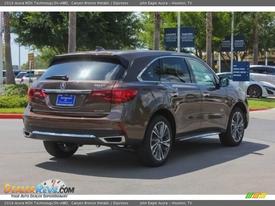 2019 Acura MDX Technology SH-AWD Canyon Bronze Metallic / Espresso Photo #7