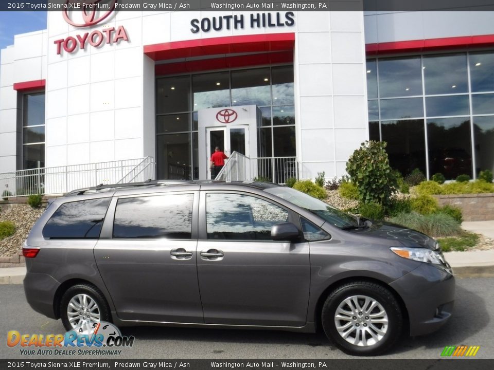 2016 Toyota Sienna XLE Premium Predawn Gray Mica / Ash Photo #2