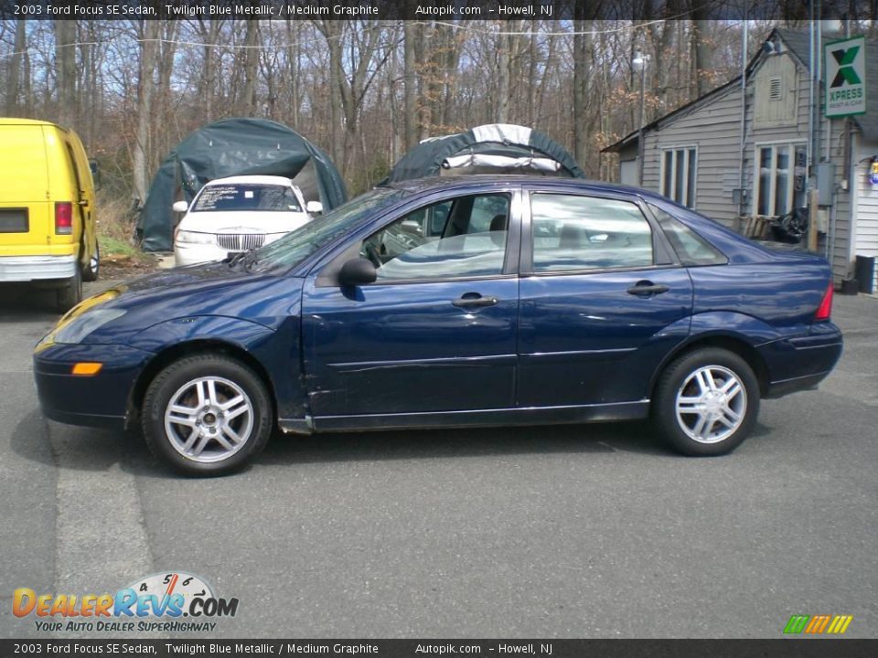2003 Ford Focus SE Sedan Twilight Blue Metallic / Medium Graphite Photo #1