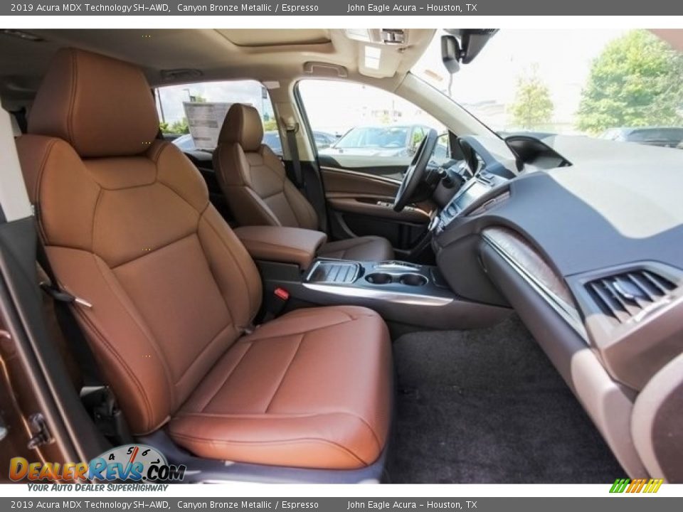 2019 Acura MDX Technology SH-AWD Canyon Bronze Metallic / Espresso Photo #25