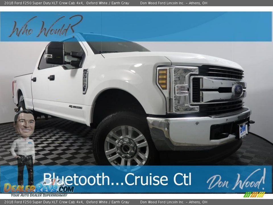 2018 Ford F250 Super Duty XLT Crew Cab 4x4 Oxford White / Earth Gray Photo #1
