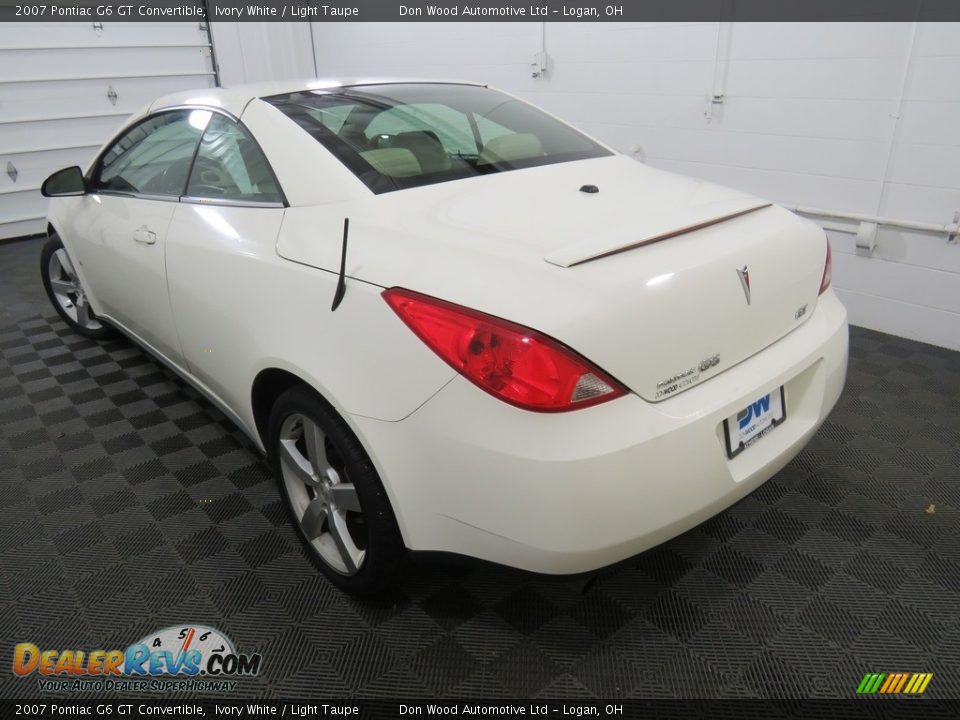 2007 Pontiac G6 GT Convertible Ivory White / Light Taupe Photo #10