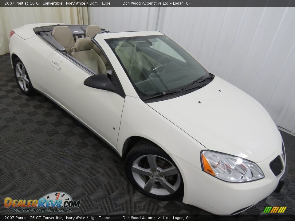 2007 Pontiac G6 GT Convertible Ivory White / Light Taupe Photo #16