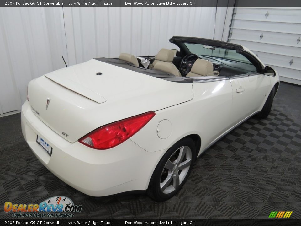 2007 Pontiac G6 GT Convertible Ivory White / Light Taupe Photo #18