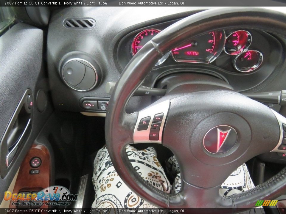 2007 Pontiac G6 GT Convertible Ivory White / Light Taupe Photo #30