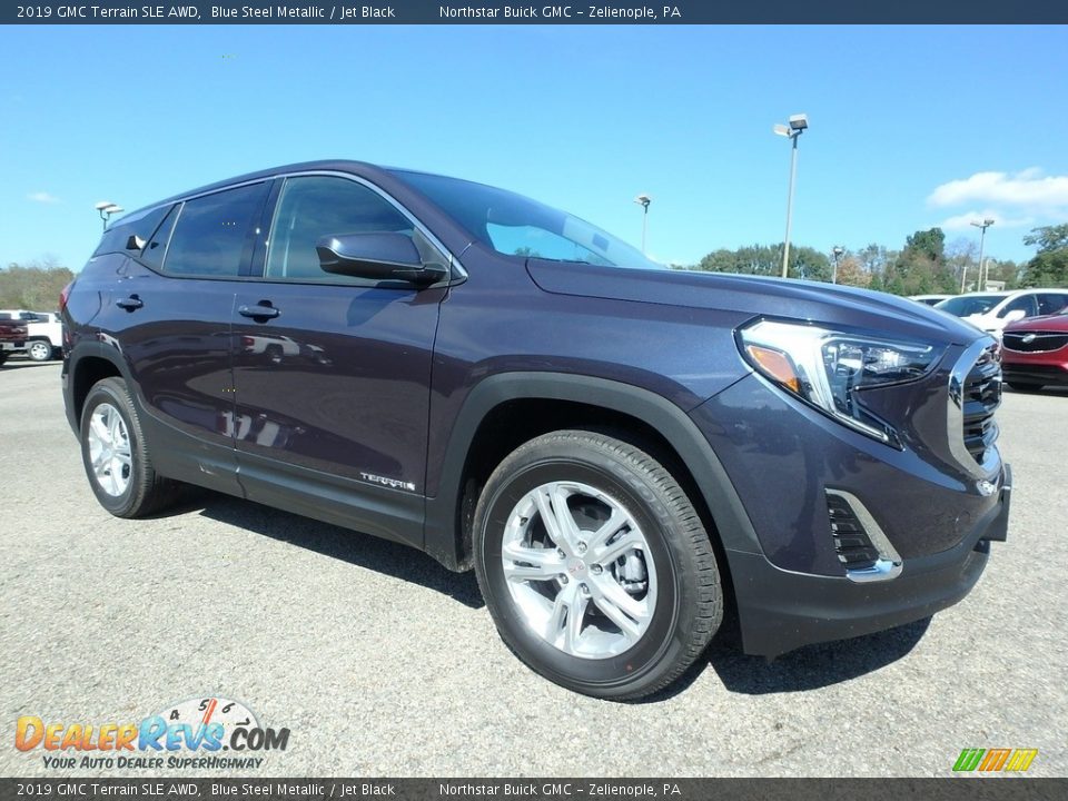 2019 GMC Terrain SLE AWD Blue Steel Metallic / Jet Black Photo #3