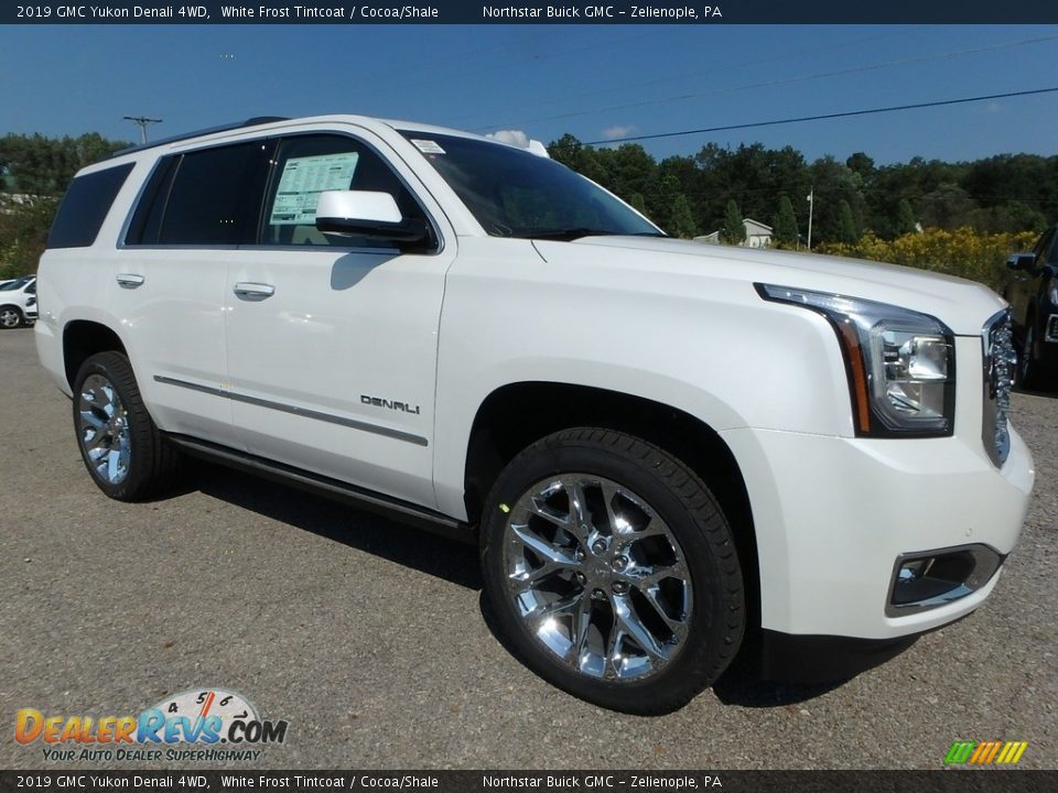 2019 GMC Yukon Denali 4WD White Frost Tintcoat / Cocoa/Shale Photo #3