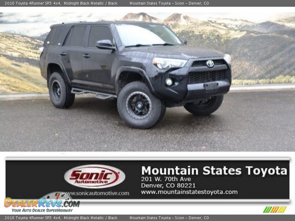 2016 Toyota 4Runner SR5 4x4 Midnight Black Metallic / Black Photo #1
