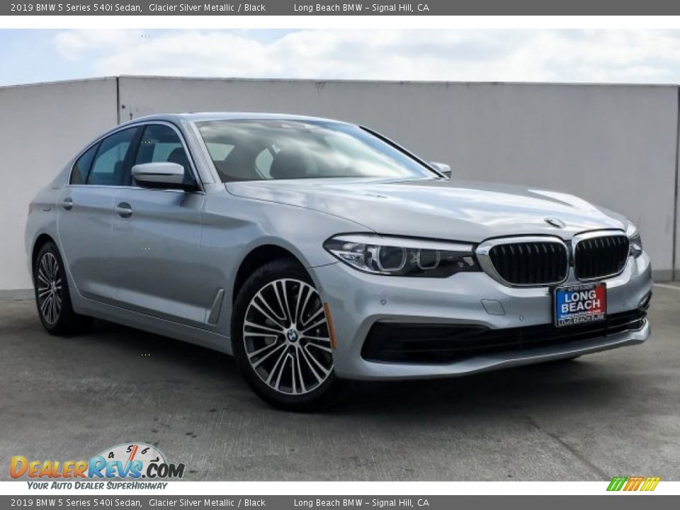 2019 BMW 5 Series 540i Sedan Glacier Silver Metallic / Black Photo #12