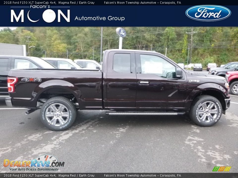 2018 Ford F150 XLT SuperCab 4x4 Magma Red / Earth Gray Photo #1