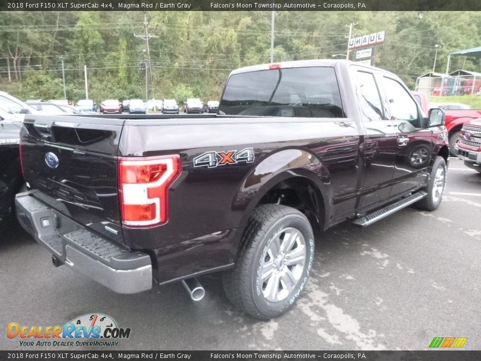 2018 Ford F150 XLT SuperCab 4x4 Magma Red / Earth Gray Photo #2