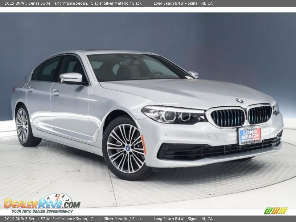 2019 BMW 5 Series 530e iPerformance Sedan Glacier Silver Metallic / Black Photo #12