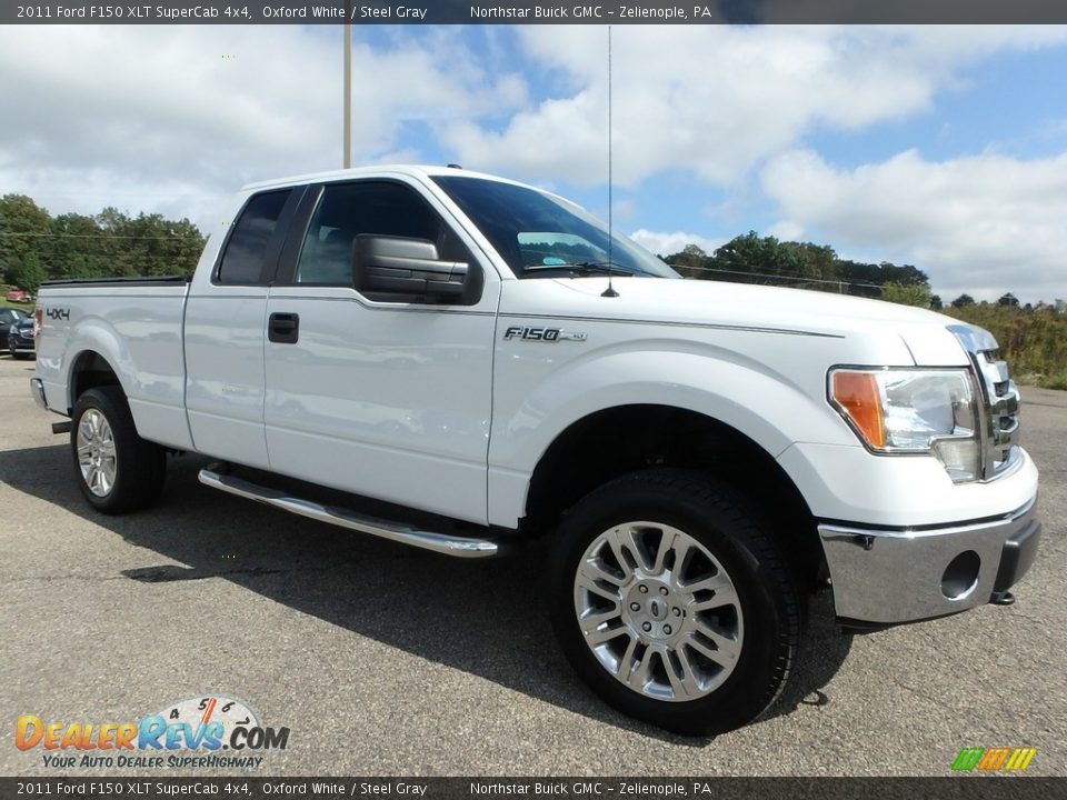 2011 Ford F150 XLT SuperCab 4x4 Oxford White / Steel Gray Photo #4